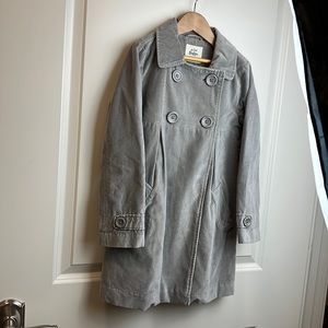 Mini Boden Grey Velvet Peacoat